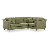 Claridge Soft Chenille Left Hand Corner Sofa Moss Green from Roseland Furniture