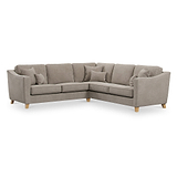 Claridge Soft Chenille Corner Sofa Linen from Roseland Furniture