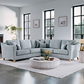Claridge Soft Chenille Corner Sofa Ice from Roseland Furniture