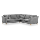 Claridge Soft Chenille Corner Sofa Steel Life1 from Roseland Furniture