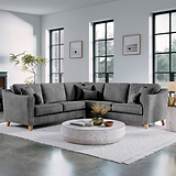 Claridge Soft Chenille Corner Sofa Heater from Roseland Furniture
