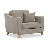 Claridge Soft Chenille Snuggle Chair Linen from Roseland Furniture
