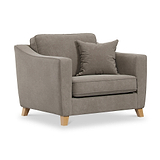Claridge Soft Chenille Snuggle Chair Beige from Roseland Furniture