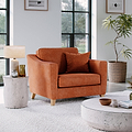 Claridge Soft Chenille Snuggle Chair Terra Life1 from Roseland Furniture