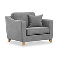 Claridge Soft Chenille Snuggle Chair Steel from Roseland Furniture