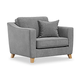 Claridge Soft Chenille Snuggle Chair Steel from Roseland Furniture