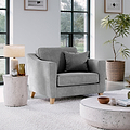 Claridge Soft Chenille Snuggle Chair Steel from Roseland Furniture