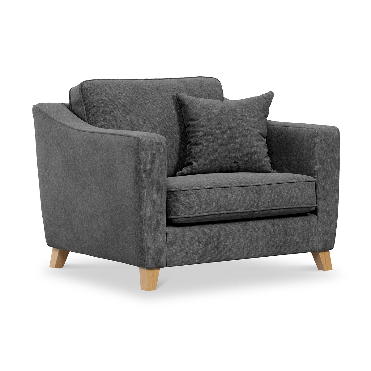 Claridge Soft Chenille Snuggle Chair Heather from Roseland Furniture