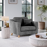 Claridge Soft Chenille Snuggle Chair Heather from Roseland Furniture