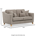 Claridge Soft Chenille 2 Seater Sofabed Open dimensions