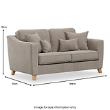 Claridge Soft Chenille 2 Seater Sofabed Open dimensions