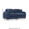 Cloud 3 Seater Sofa Deep Blue from Roseland Furniture