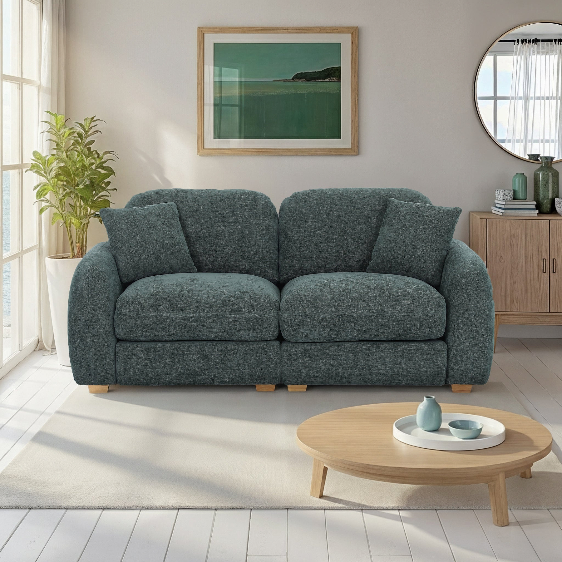 Cloud 3 Seater Sofa Moss from Roseland Furniture