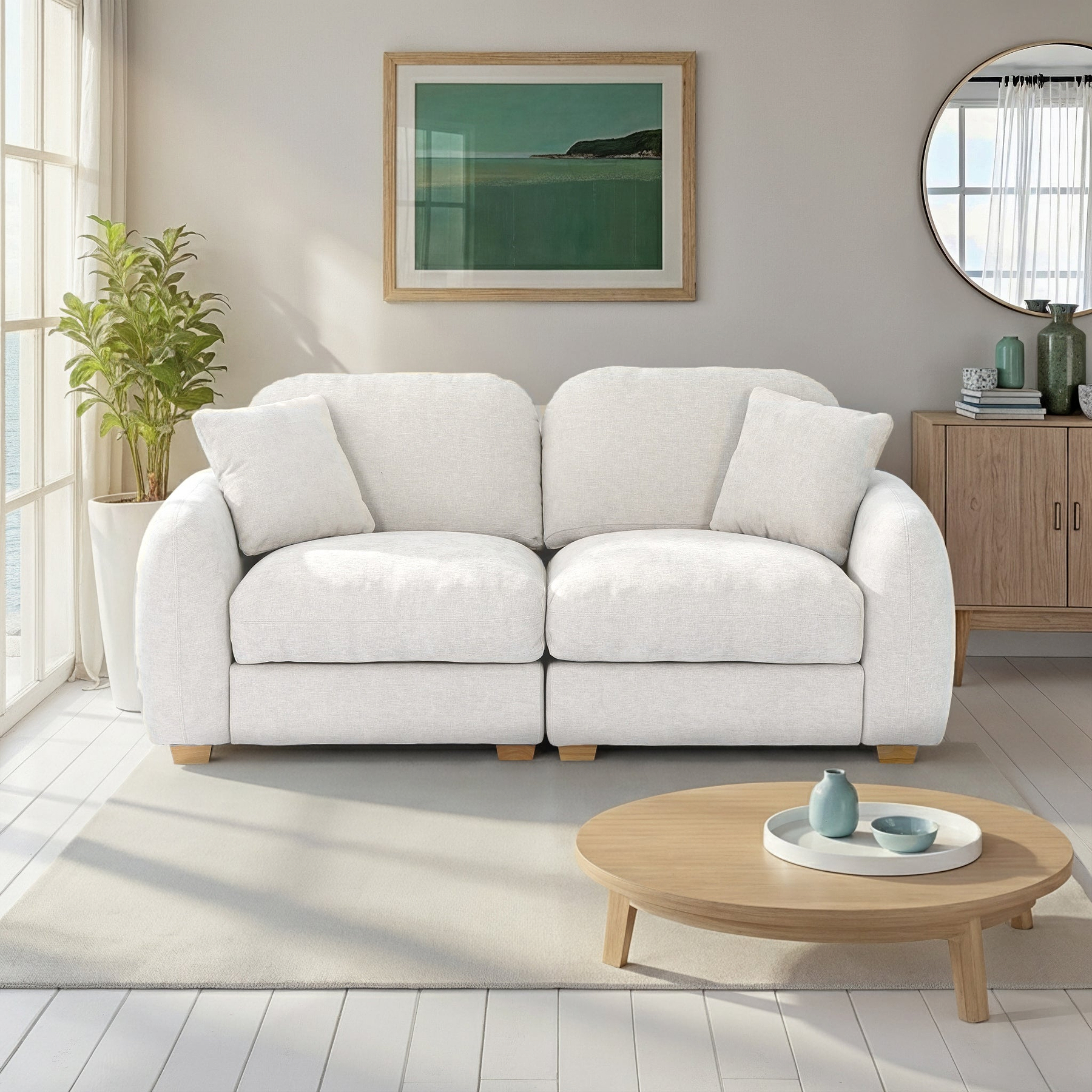 Cloud 3 Seater Sofa Natural Haze from Roseland Furniture