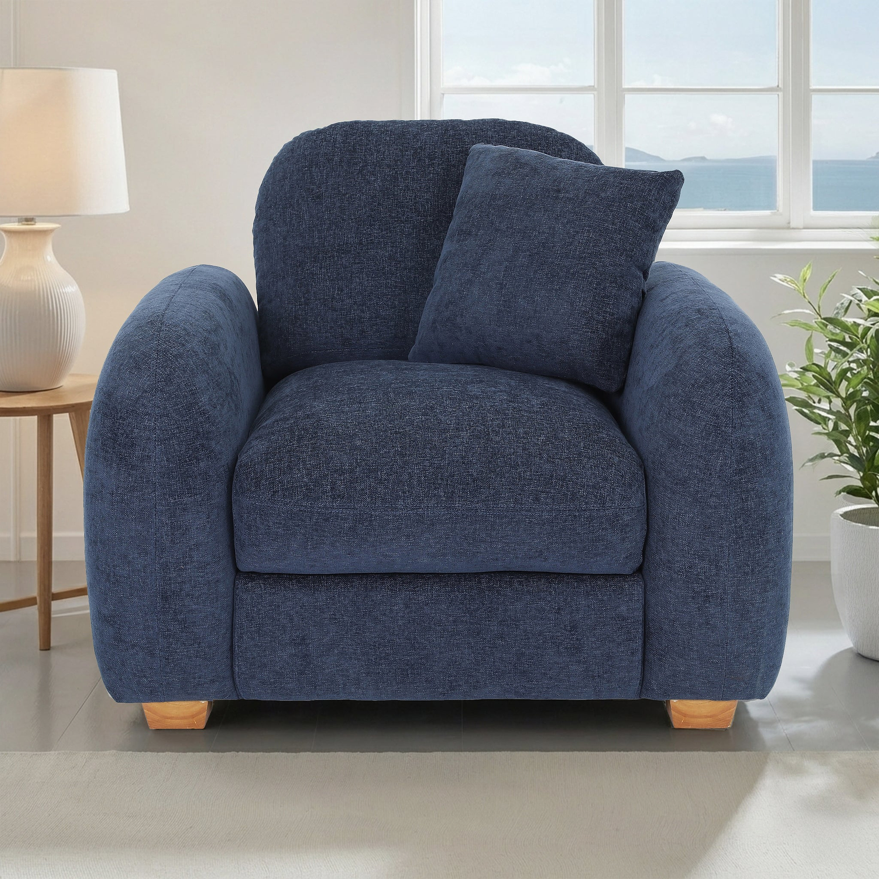 Cloud Armchair Deep Blue from Roseland Furniture