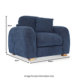 Cloud Armchair Deep Blue from Roseland Furniture