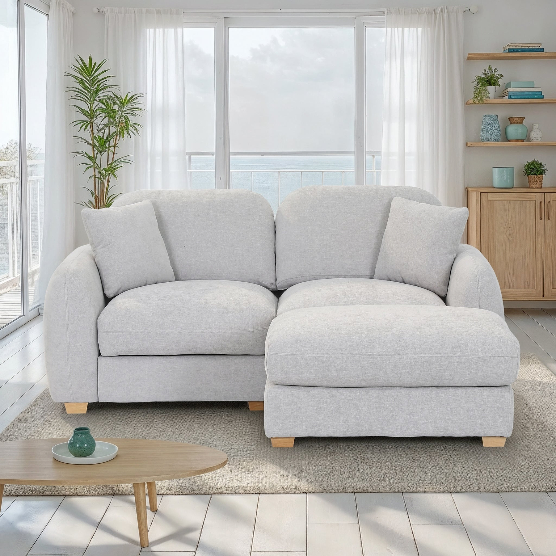 Cloud Chaise Sofa Fog from Roseland Furniture