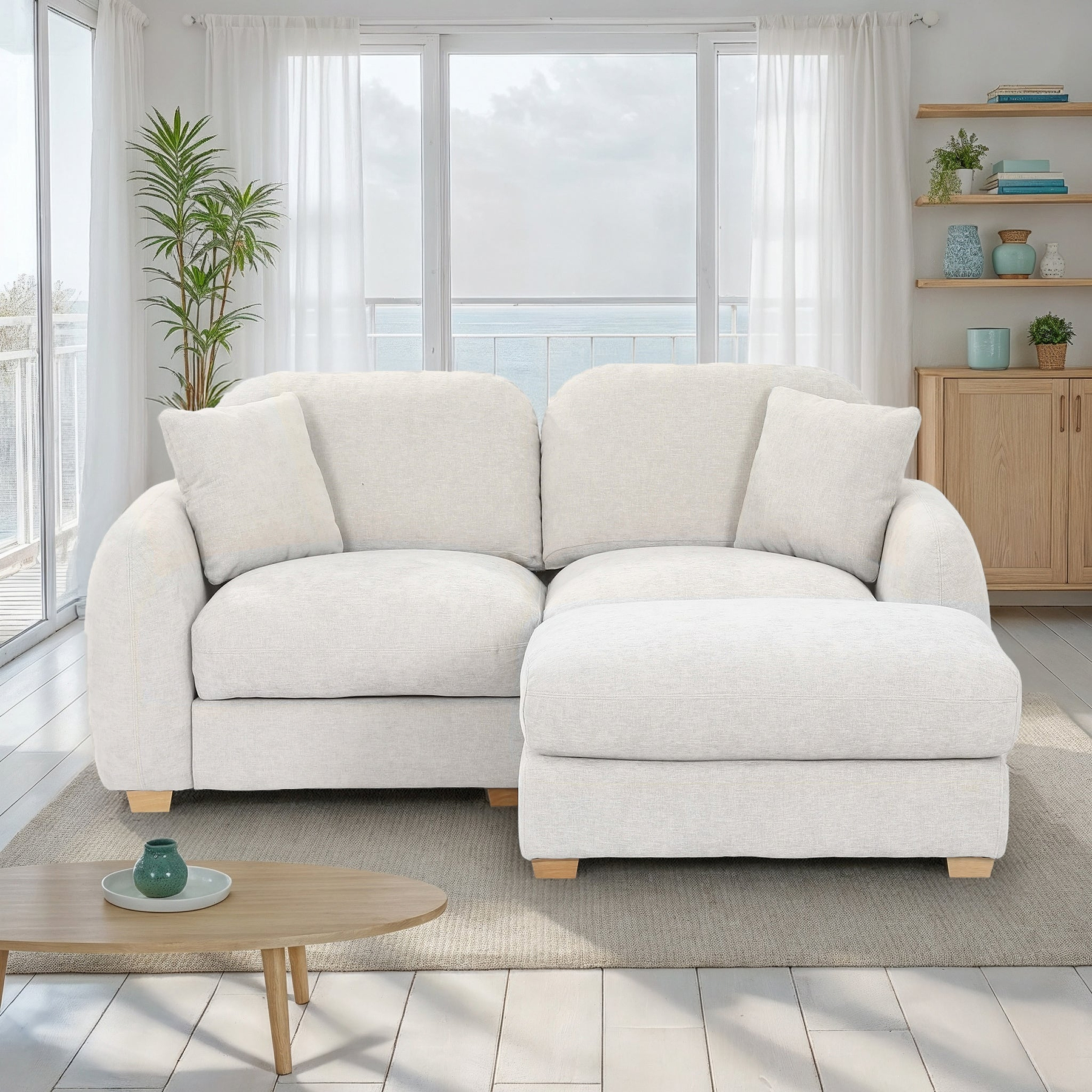 Cloud Chaise Sofa Natural Haze from Roseland Furniture