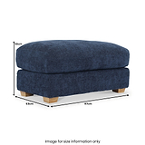 Cloud Footstool Deep Blue from Roseland Furniture
