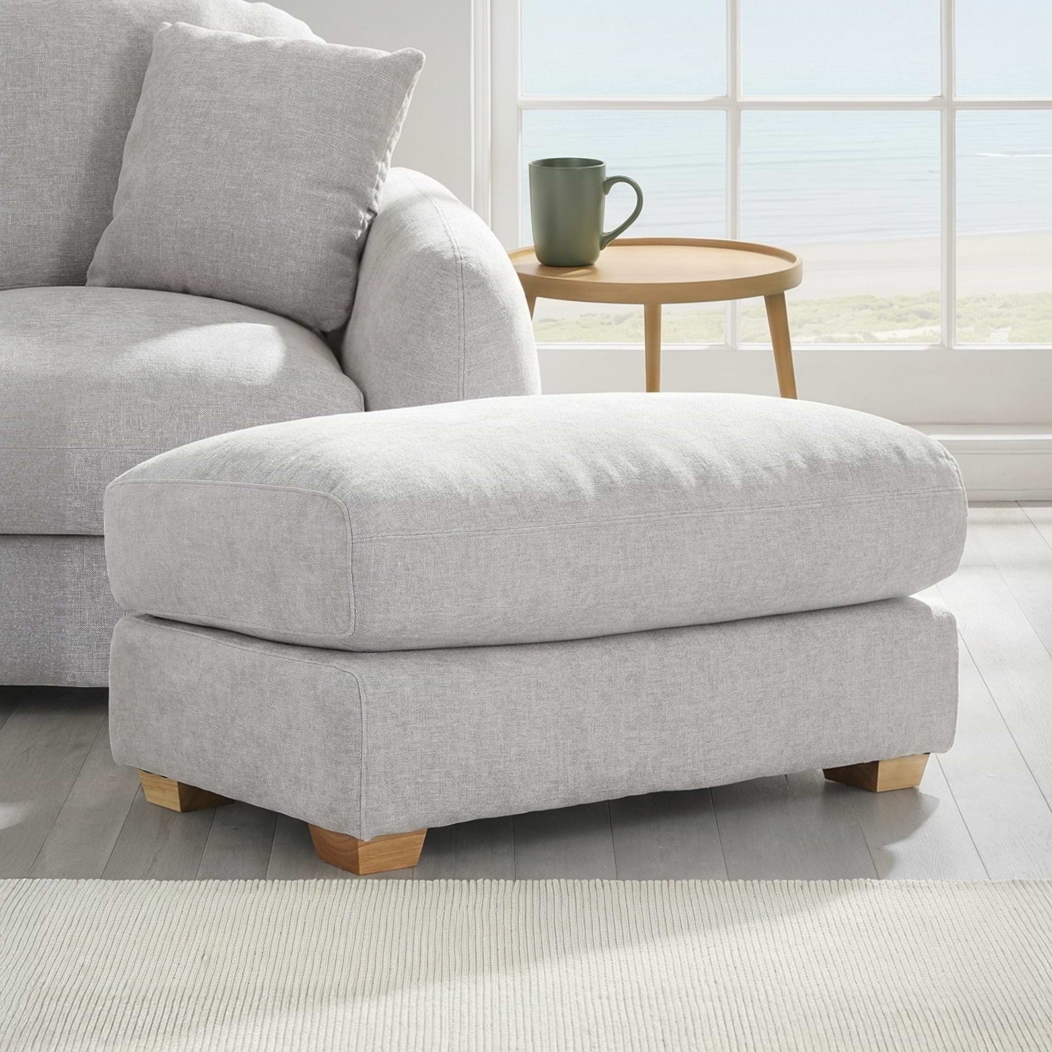 Cloud Footstool Fog from Roseland Furniture