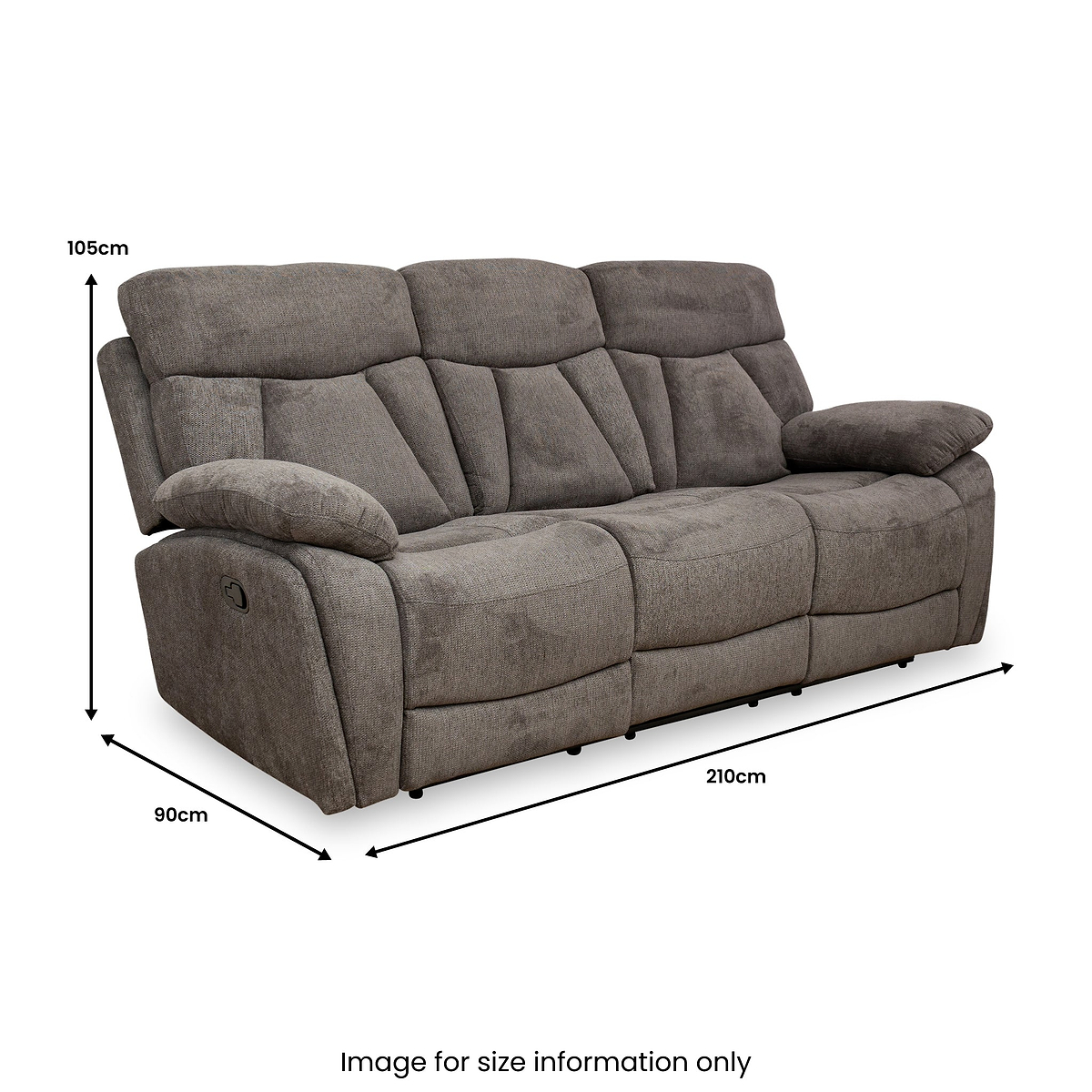 Yarbury 3 Seater Manual Recliner from Roseland Furniture
