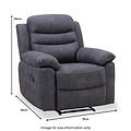 Conway Charcoal Reclining Armchair from Roseland Furniture