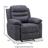 Conway Charcoal Reclining Armchair from Roseland Furniture