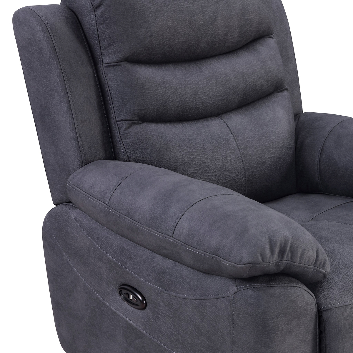 Conway Charcoal Electric Reclining Armchair from Roseland Furniture