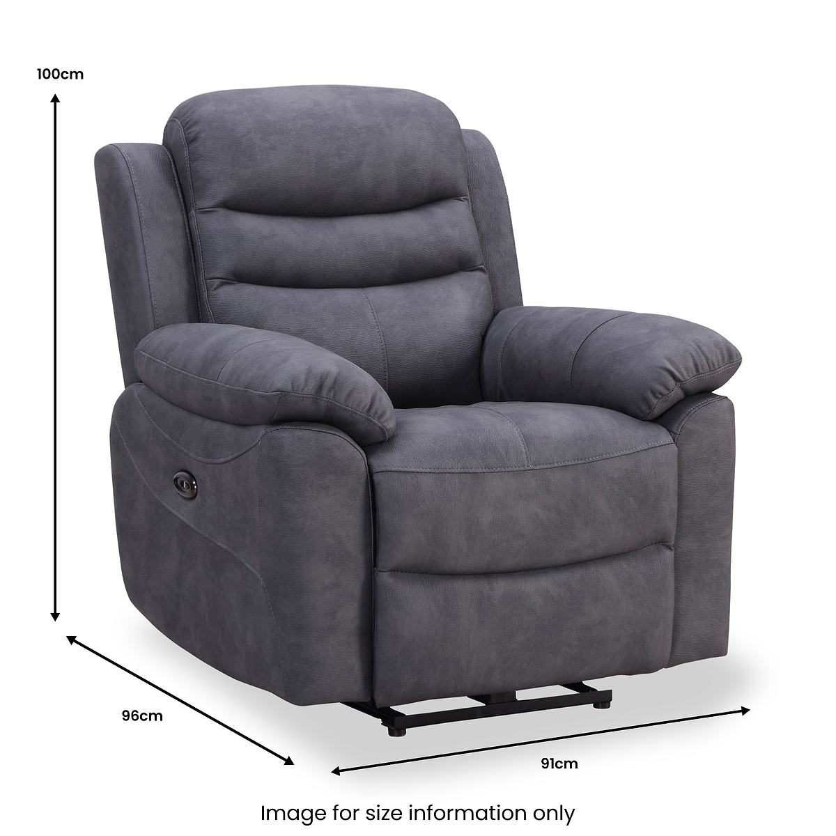 Conway Charcoal Electric Reclining Armchair from Roseland Furniture