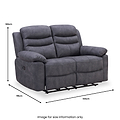 Conway Charcoal Electric 2 Seater Recliner from Roseland Furniture