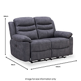 Conway Charcoal Electric 2 Seater Recliner from Roseland Furniture