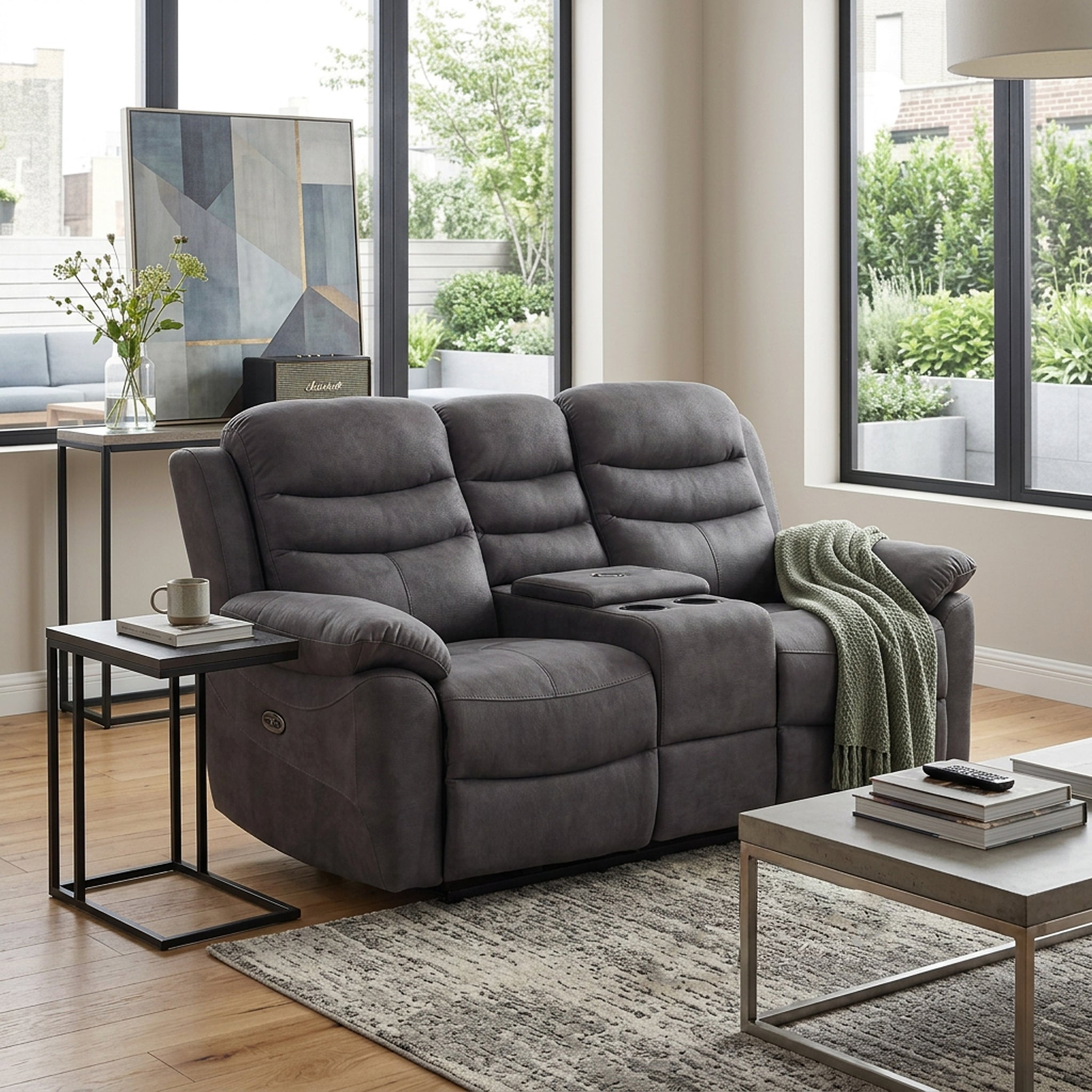 Conway 2 Seater Console Power Recliner from Roseland Furniture