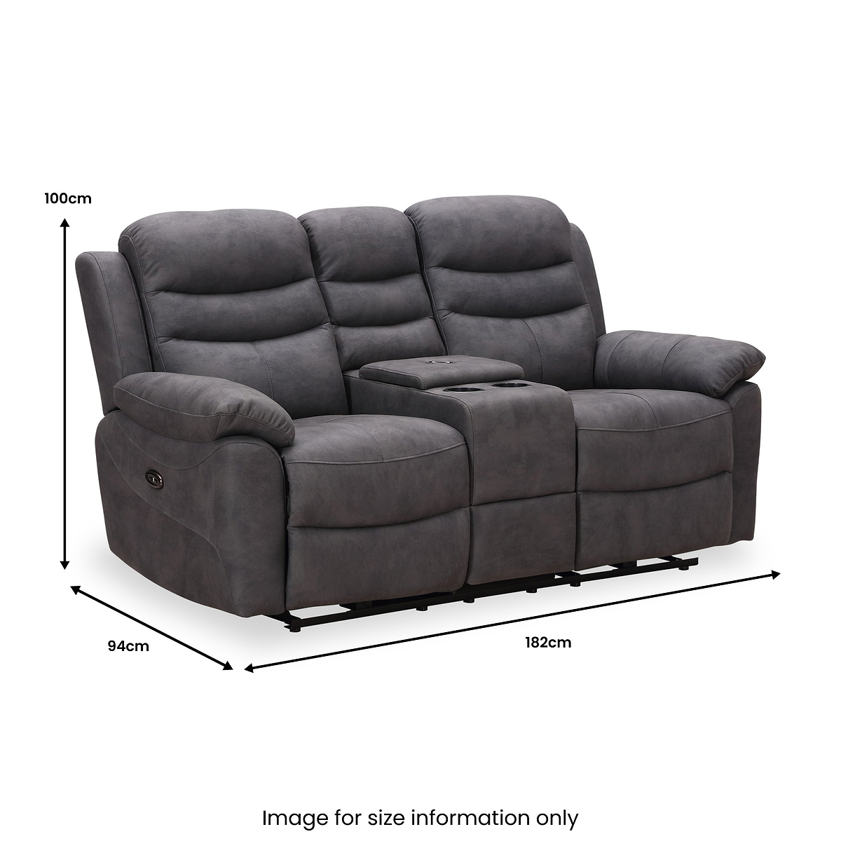 Conway 2 Seater Console Power Recliner from Roseland Furniture
