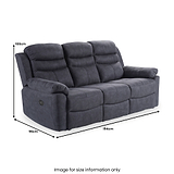 Conway Charcoal Electric 3 Seater Recliner from Roseland Furniture
