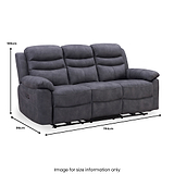 Conway Charcoal Electric 3 Seater Recliner from Roseland Furniture