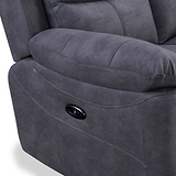Conway Charcoal Electric 3 Seater Recliner from Roseland Furniture