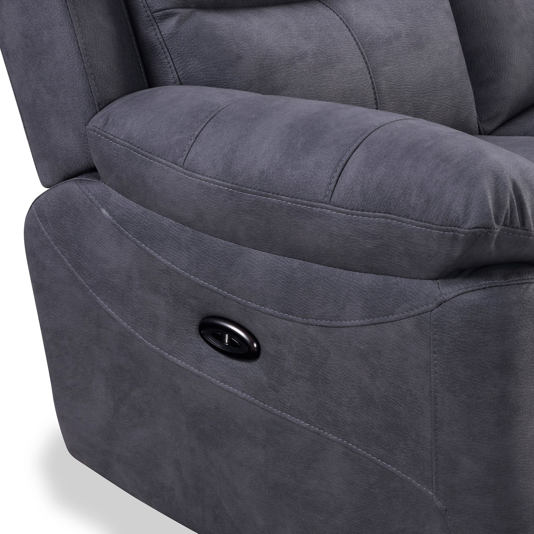 Conway Charcoal Electric 3 Seater Recliner from Roseland Furniture