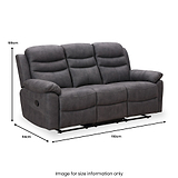 Conway 3 Seater Dropdown Recliner from Roseland Furniture