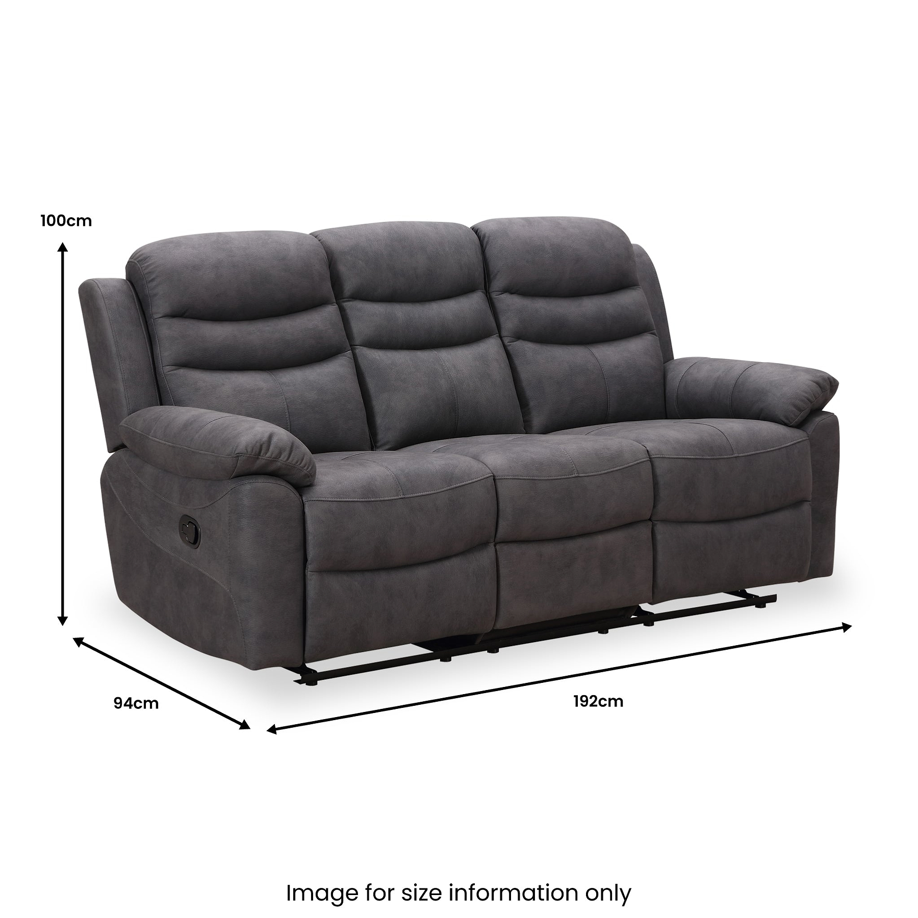 Conway 3 Seater Dropdown Recliner from Roseland Furniture