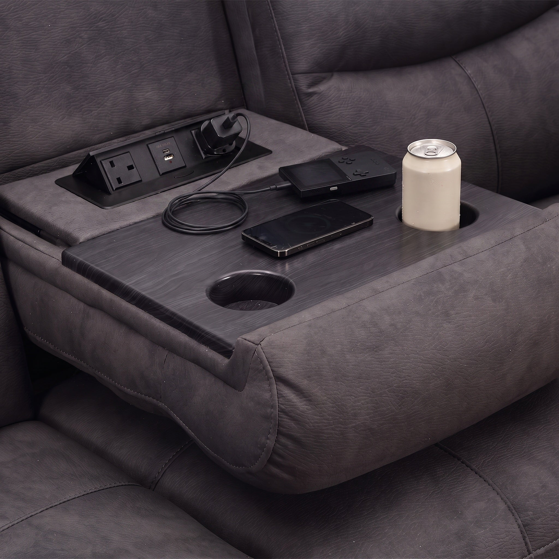 Conway 3 Seater Dropdown Power Recliner from Roseland Furniture