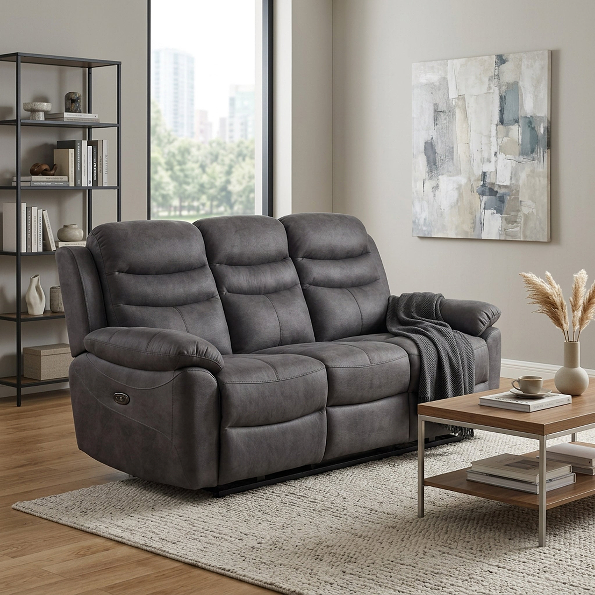 Conway 3 Seater Dropdown Power Recliner from Roseland Furniture
