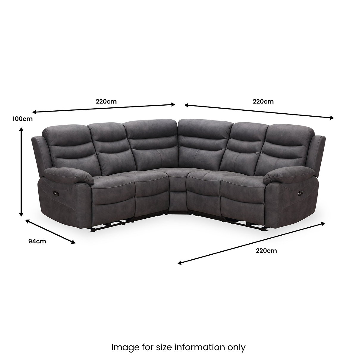 Conway Large Corner Sofa Power Recliner from Roseland Furniture