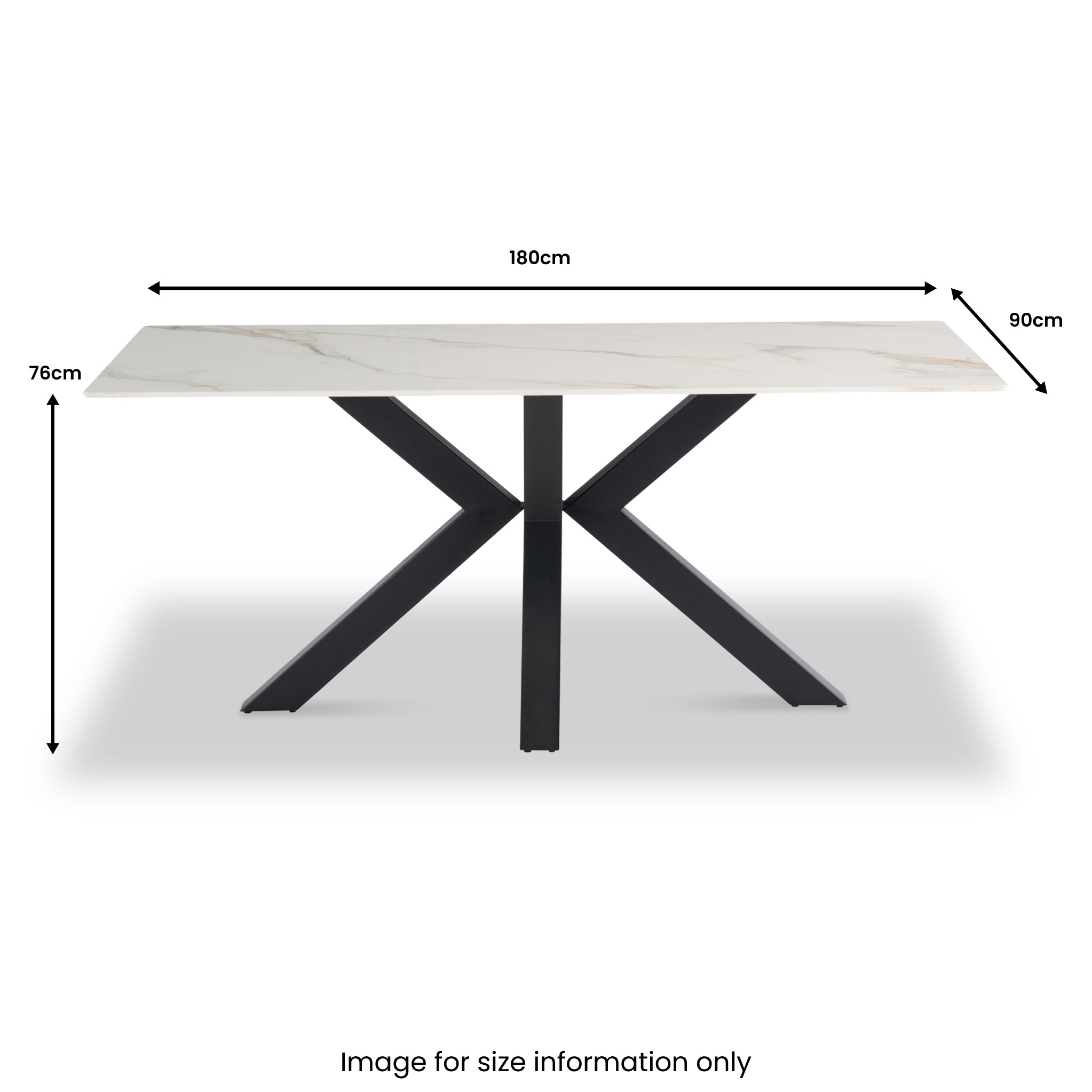 Lena 180cm Kass Gold Sintered Stone Dining Table for 6 | Roseland