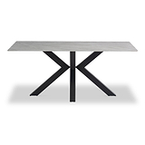 Earlsdon White & Gold Sintered Stone 180cm Dining Table from Roseland