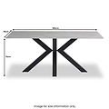 Earlsdon White & Gold Sintered Stone 180cm Dining Table for dining room