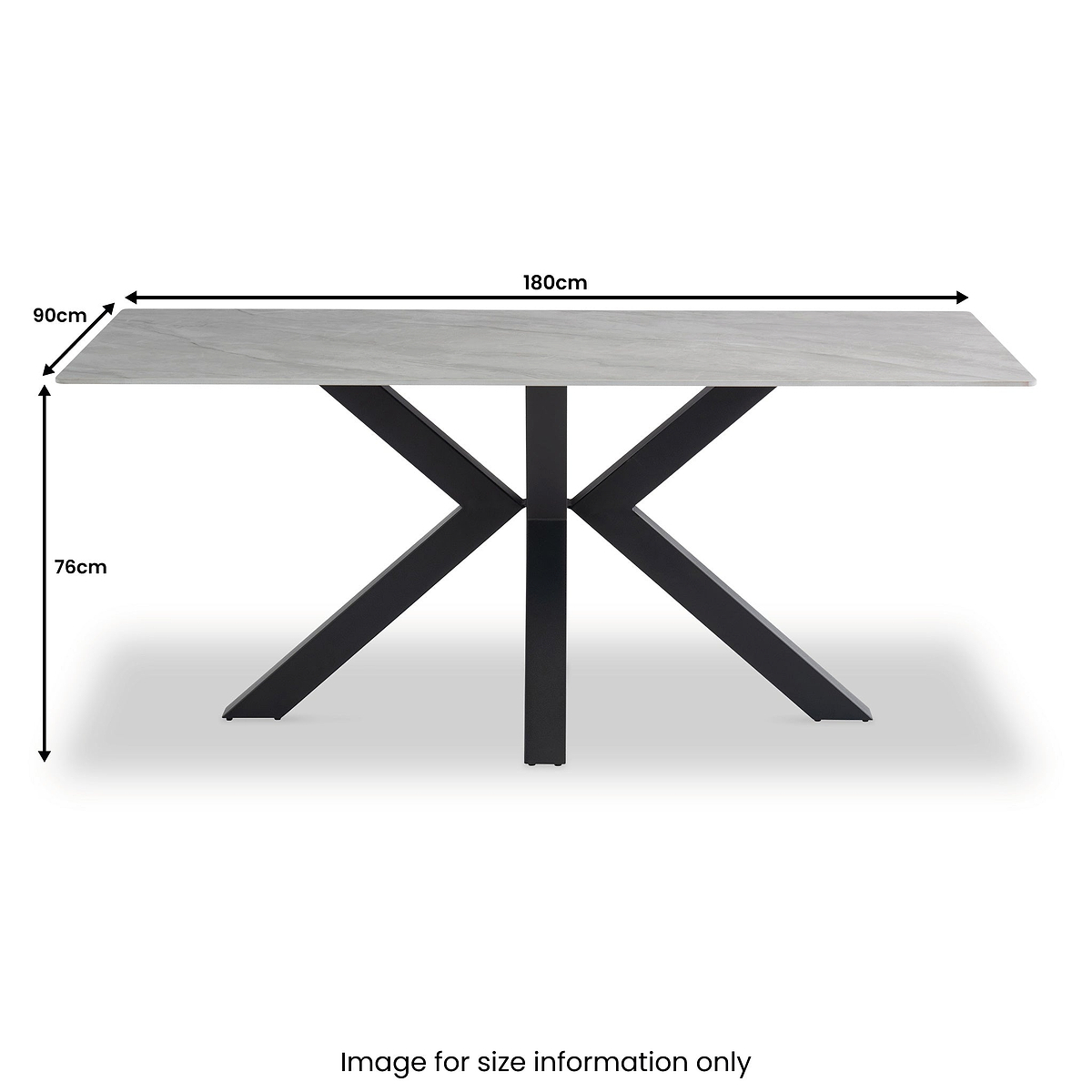 Earlsdon White & Gold Sintered Stone 180cm Dining Table for dining room