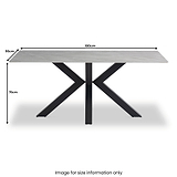 Earlsdon White & Gold Sintered Stone 180cm Dining Table for dining room