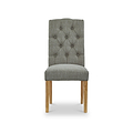 Portland Button Back Dining Chair Grey from Roseland Furniture