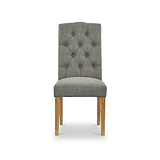 Portland Button Back Dining Chair Grey from Roseland Furniture