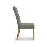 Portland Button Back Dining Chair Grey from Roseland Furniture